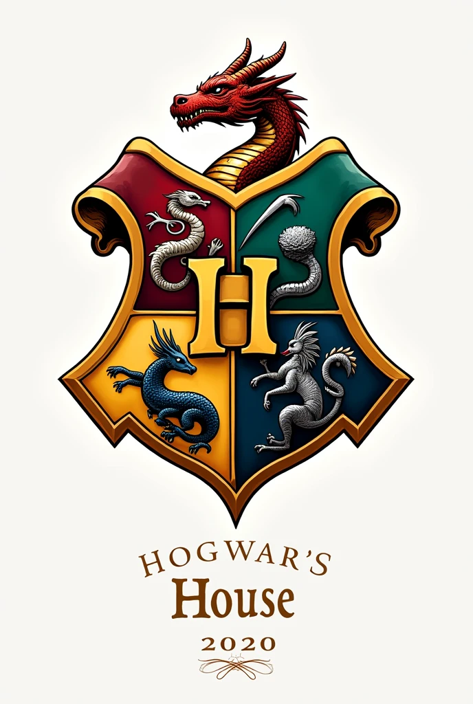 Hogwarts house logo, dragon, Cunning, Innovation creativity, Kitsune house name