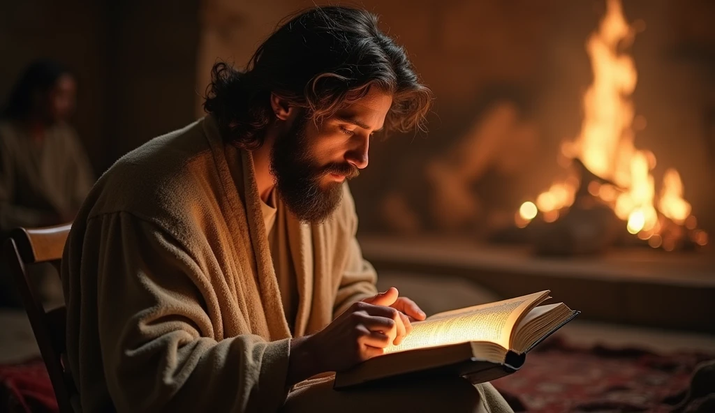 Man reading the bible in the time of Jesus