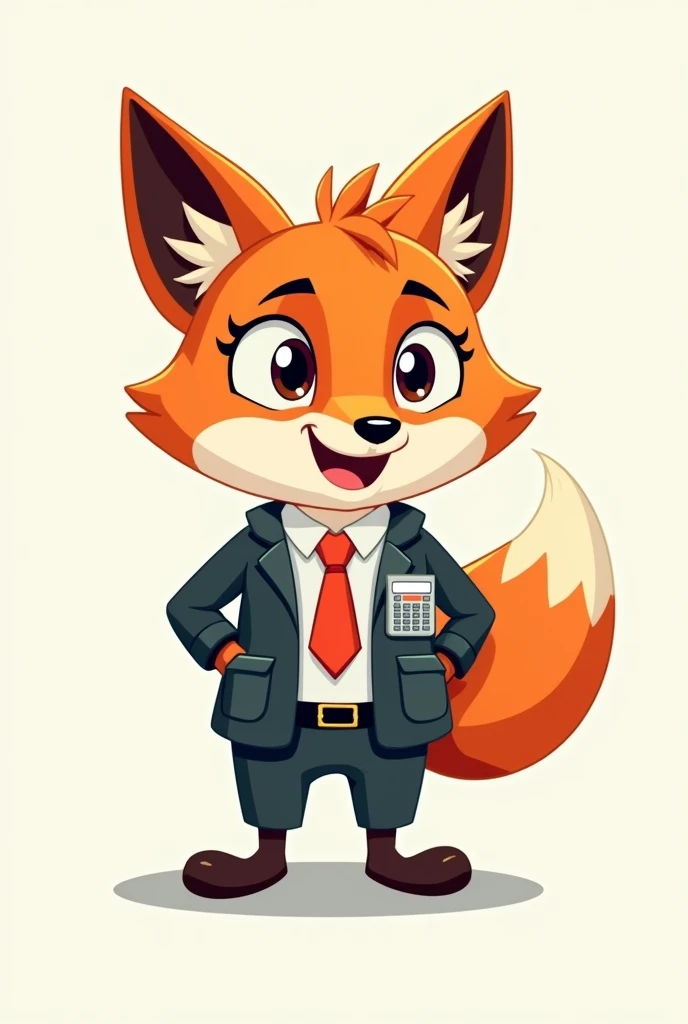 A tax education mascot in the form of a fox wearing a tax education outfit
(Easy to draw without too many details)  