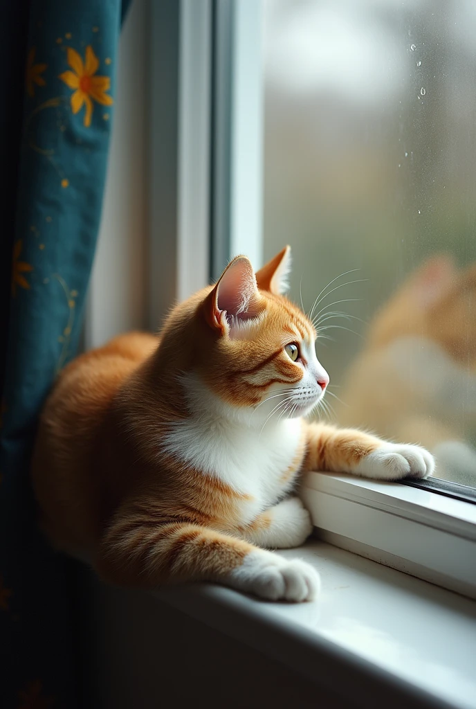 Imagine a cat alone, lying on a window, observing the outside world with a mix of curiosity and serenity. As the world spins beyond his reach, this feline finds a moment of peace in his own company. In those moments of calm, the cat teaches us a valuable lesson about loneliness.