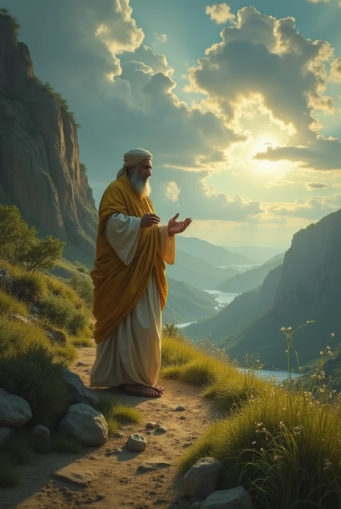 Include images that highlight the compassion and wisdom behind the Prophet's actions, emphasizing the balance between human needs and environmental considerations