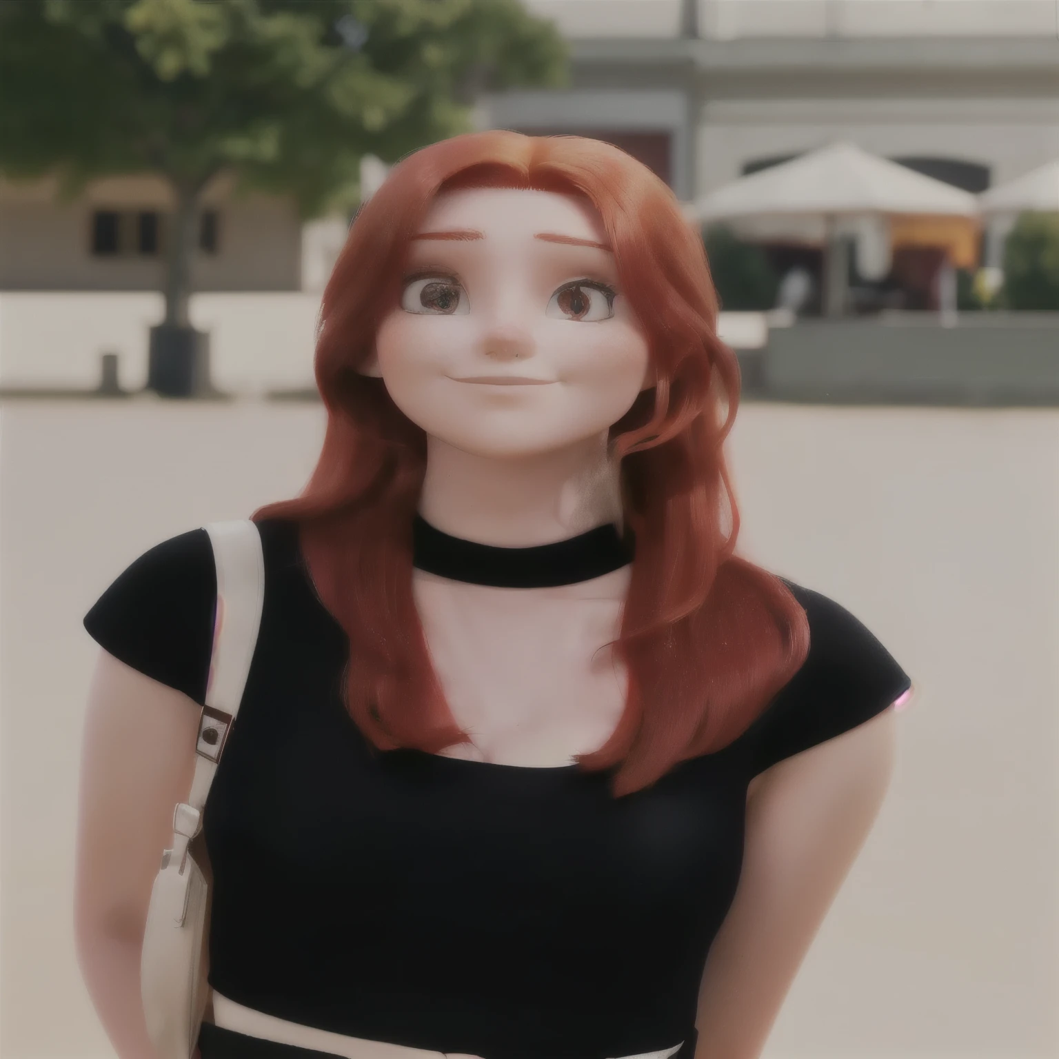 there is a woman with red hair and a black top, red haired young woman, a redheaded young woman, aleksandra waliszewska, with red hair, magdalena radziej, long glowing red hair, woman with red hair, red hair girl, anna nikonova aka newmilky, red haired girl, orange hair, red hair and attractive features