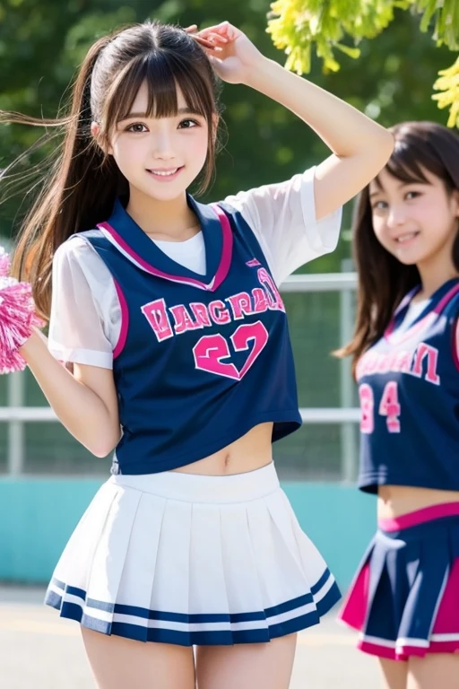 Cute Girls、high school girl、Cheerleader、See-through、Fluttering in the wind