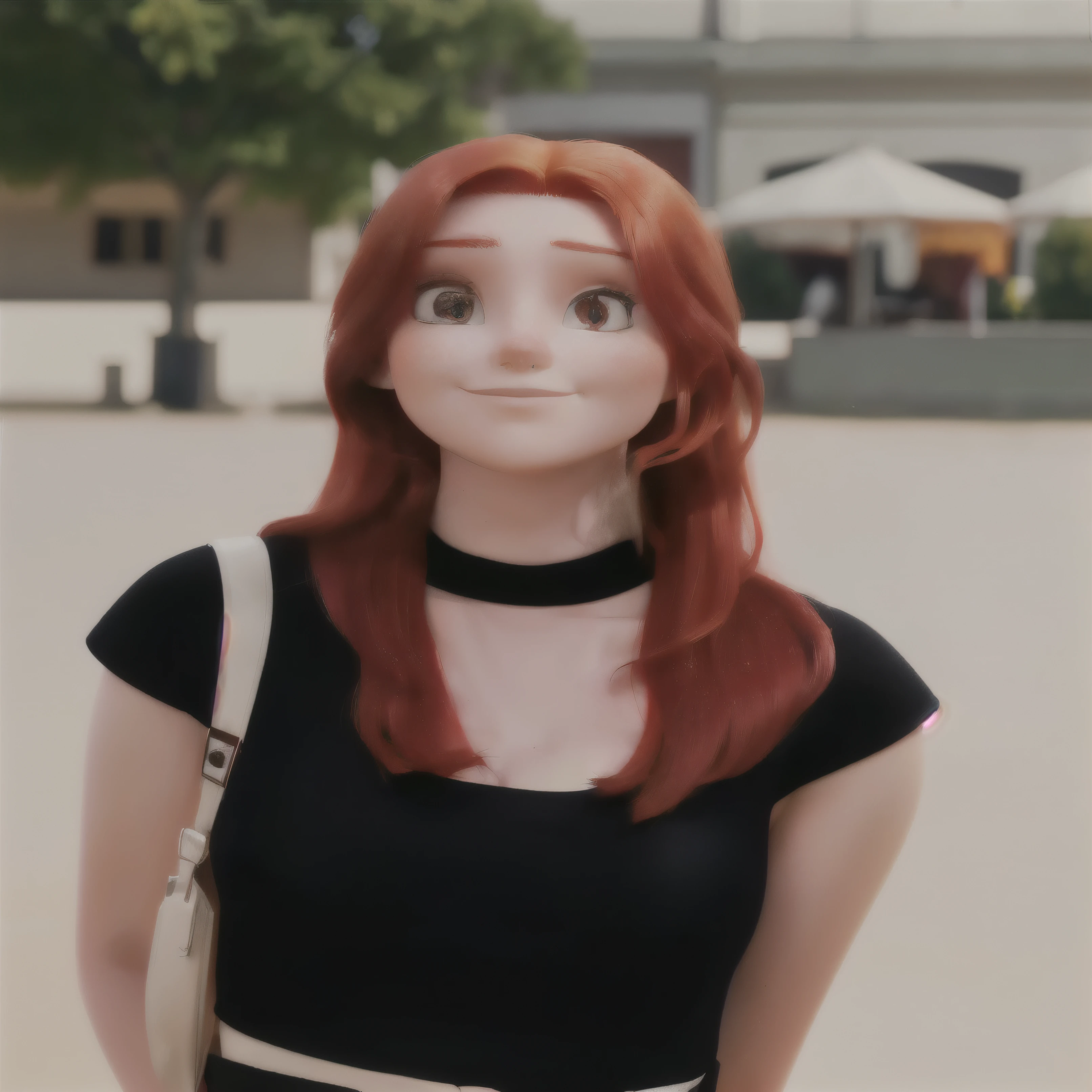 there is a woman with red hair and a black top, red haired young woman, a redheaded young woman, aleksandra waliszewska, with red hair, magdalena radziej, long glowing red hair, woman with red hair, red hair girl, anna nikonova aka newmilky, red haired girl, orange hair, red hair and attractive features