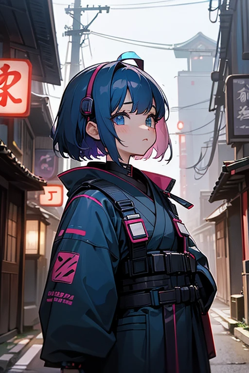 cyber punk、Japanese、girl、cute、Town
