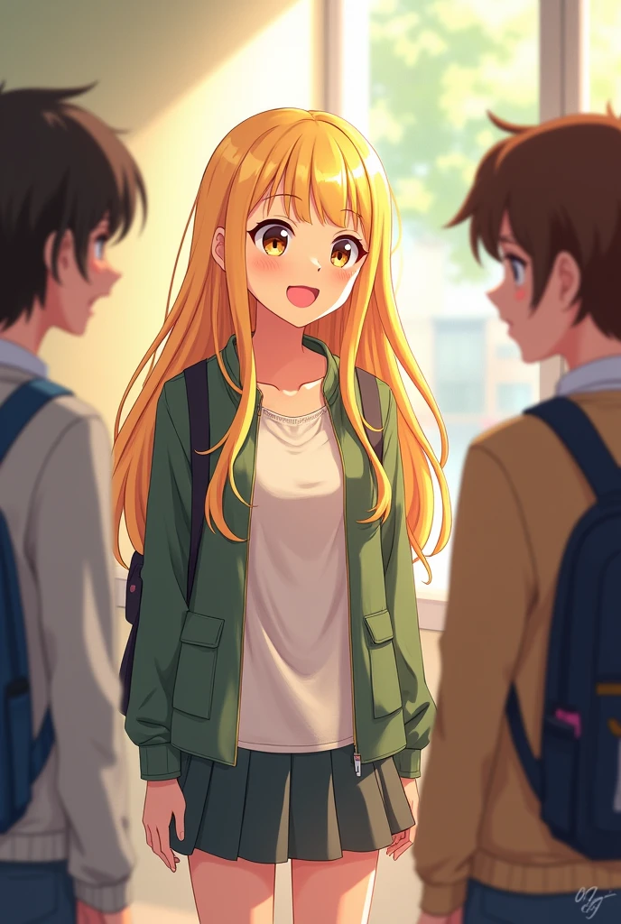A blonde high school girl who is kind to otakus
