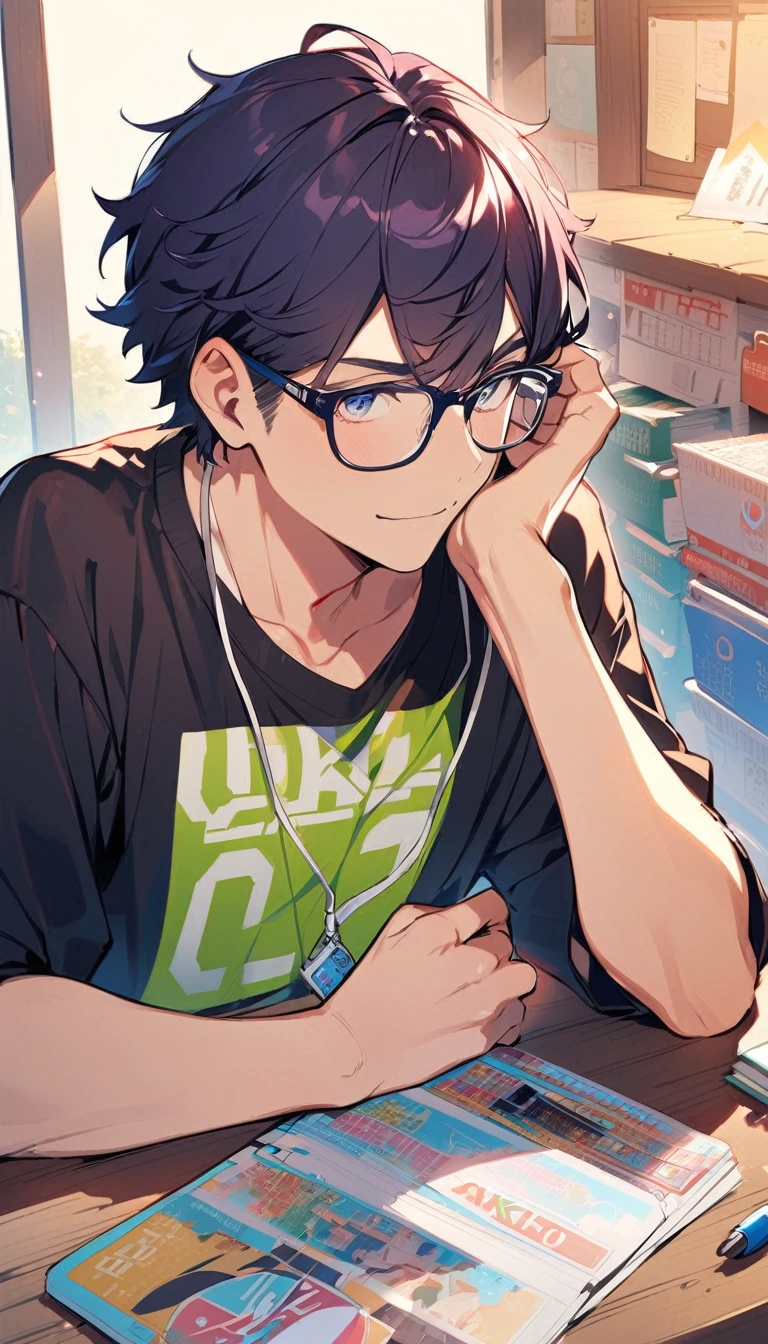 a man, Otaku, Glasses