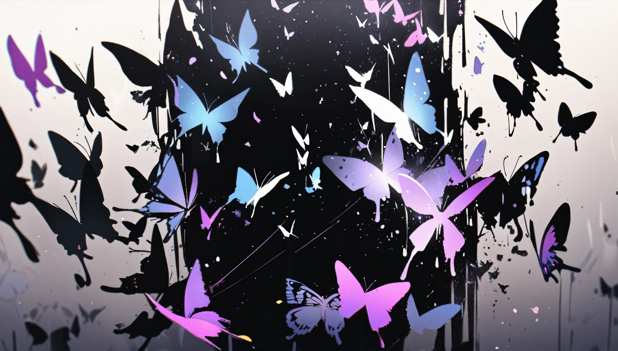 Black screen、noise、butterfly