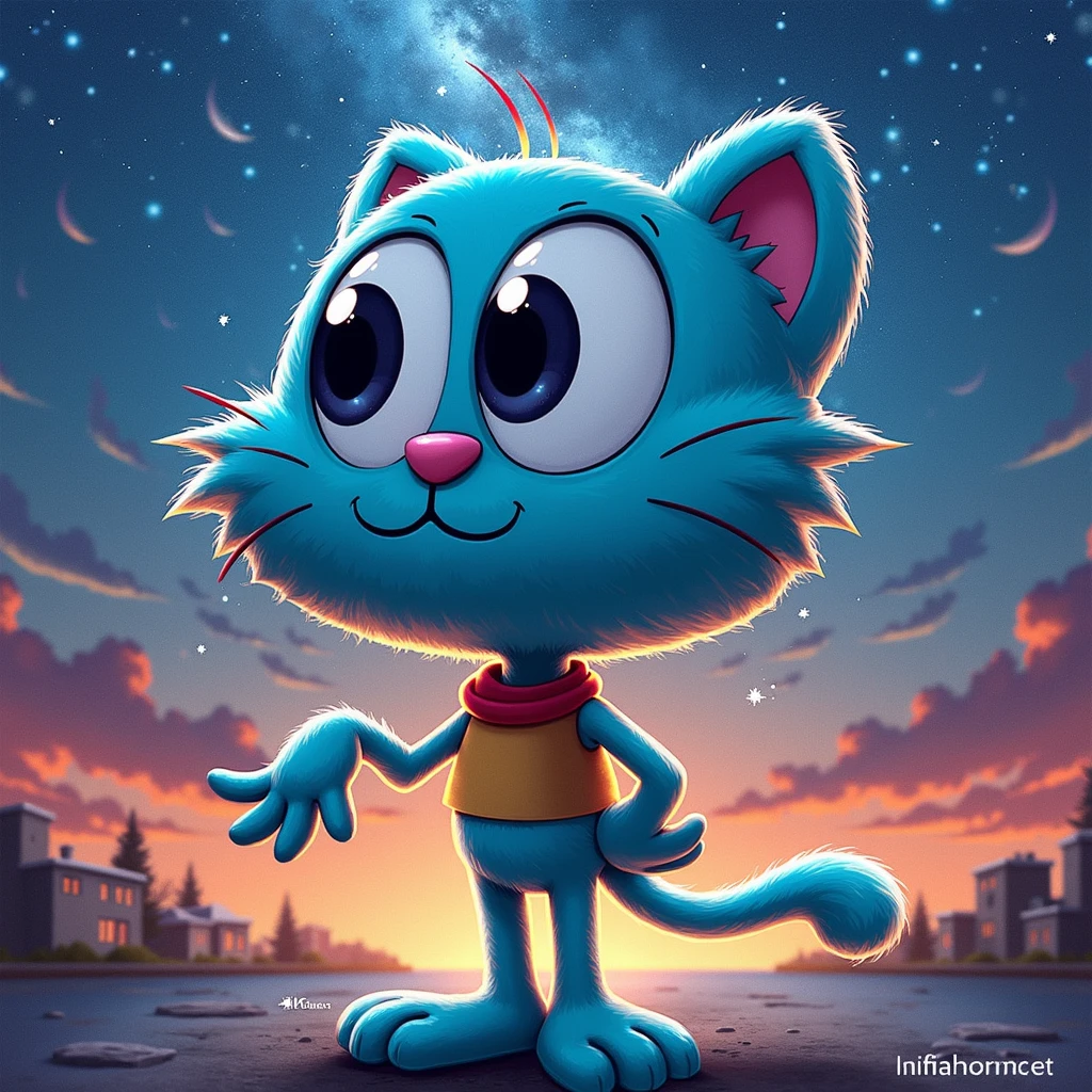 Gumball Watterson estando serio