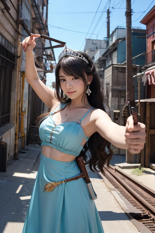 Beautiful Princess of the Industrial Kingdom,Pointing a weapon