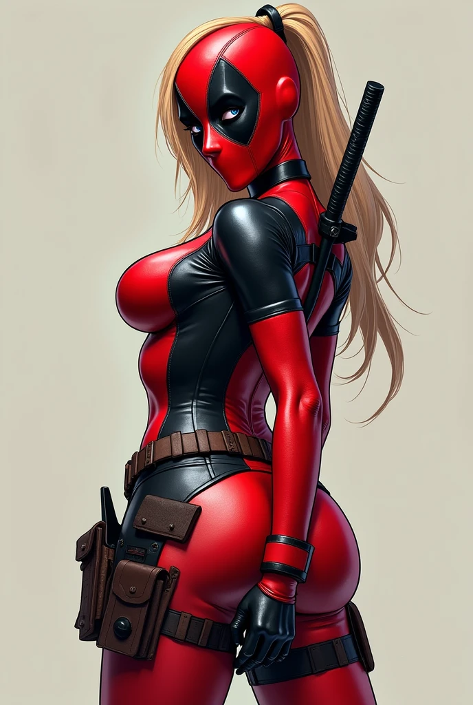 Photo looking at  lady deadpool with big  and big 