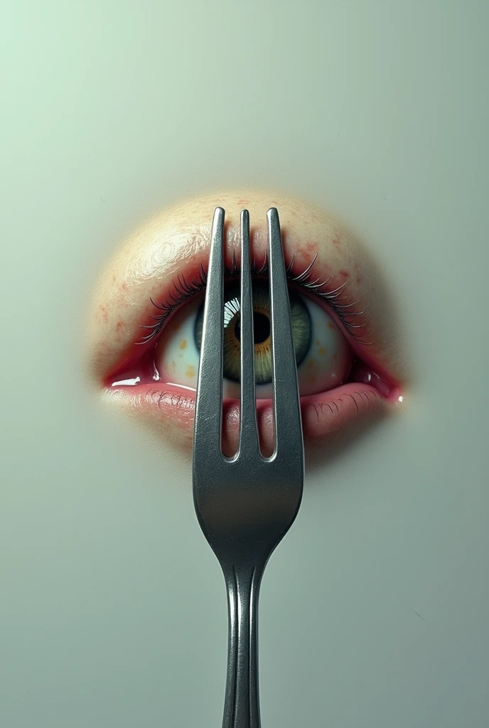 A fork poking an eye