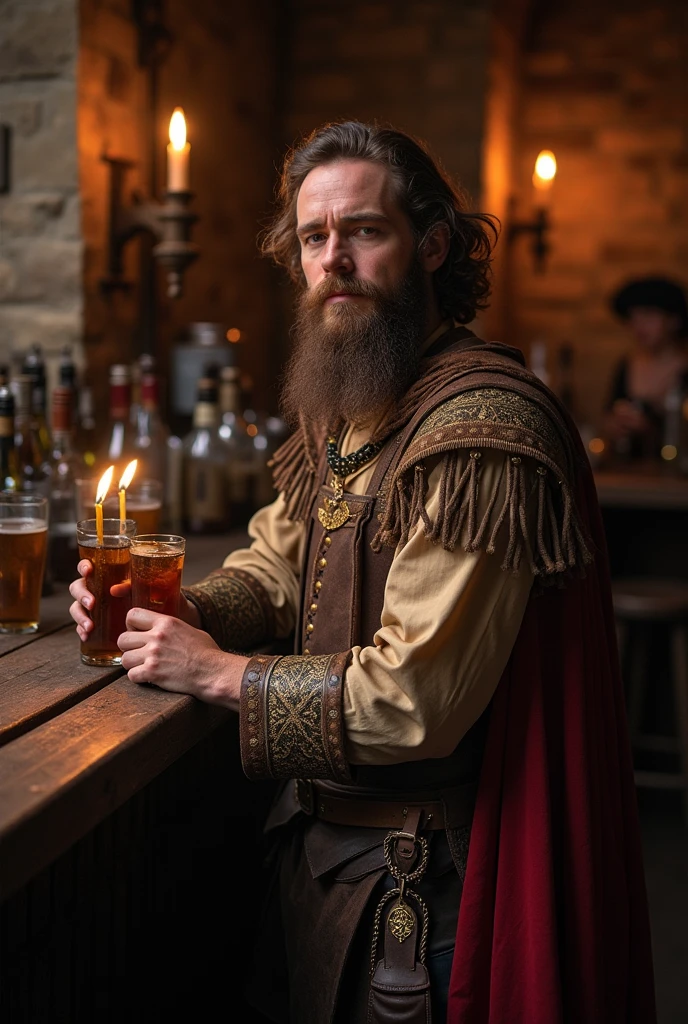 A medieval barkeeper that looks like Ryan Reinolds