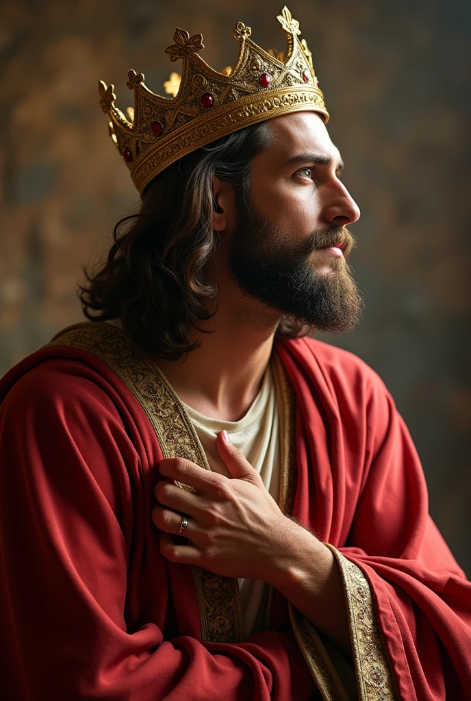 Create image of Jesus Christ King of Kings looking at camera