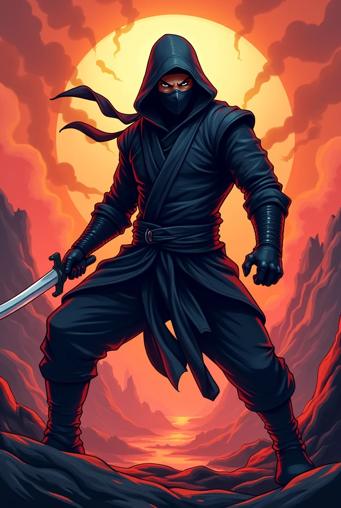 A free fire guild logo with the main character being a ninja