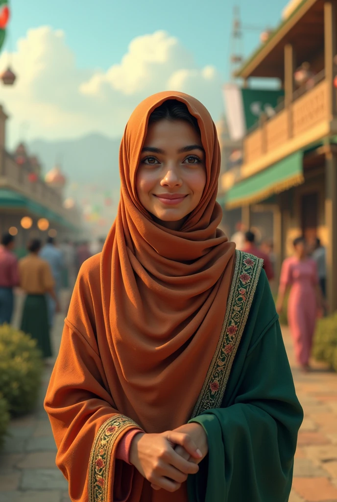 A muslim woman talked, many woman looked