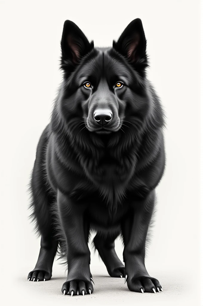 Drawing of a Black Shepherd 