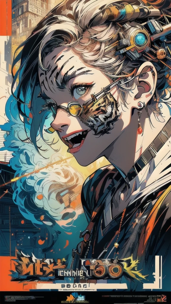 (((masterpiece, highest quality))),(((solo:1.2))),(((1girl:1.2))),32k wallpaper, very detailed, poster, vintage science fiction,(((((geometric cinematic movie poster))))), (bauhaus), shape,(((abstract))),(mid century modern),movie poster,(((((portfolio))))),(((((Close-up))))),(((((bust up))))),((((more various angle)))),(((highlight))),((((heterochromia)))),(((complete. detailed face))),(((Extremely talented))),(((((most complecated machine))))),(((((unlimited mechanic Workaholic))))),(((Absolutely detailed Mighty machines background))),(((Geiger counter))),(((Beautiful vibrant color scheme))),(((((Open your mouth as wide as you can and roar))))),((((Half of the face is a tiger))))