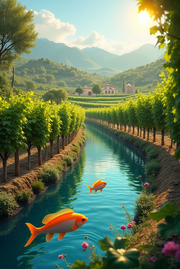Creating a vineyard with panmpanos