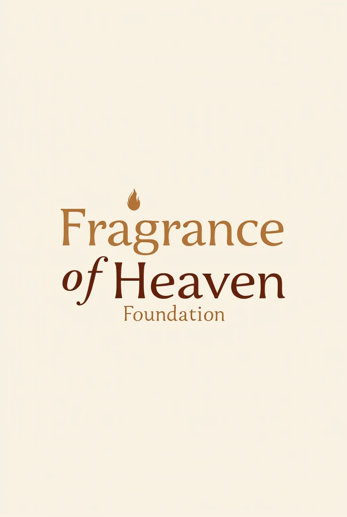 Create an isologo with the words "Fragrance of Heaven Foundation", that it refers to social assistance for children with limited resources, that highlights joy, hope.