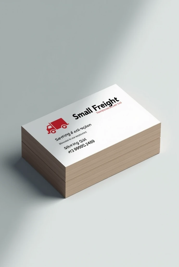 Create a business card Write what&#39;s between relative on card or art 
"Small freight 
(43)99903-2469 Serving Cambé and region "