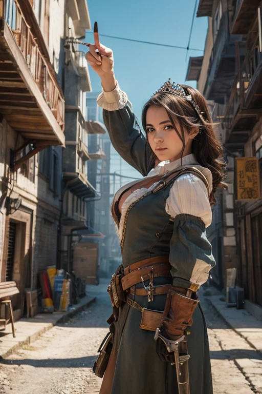 Beautiful Princess of the Industrial Kingdom,Adventurer,Pointing a weapon,Overbearing,They are hostile towards me.