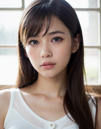best quality, face focus, soft light, ultra high res, (photorealistic:1.4), RAW photo,
1japanese girl, solo, cute, (pupil, lights in the eyes), detailed beautiful face, (small chest),(high resolution detail of human skin texture),
(long hair),
indoor,
Damask Shirt Dress,
(portrait)