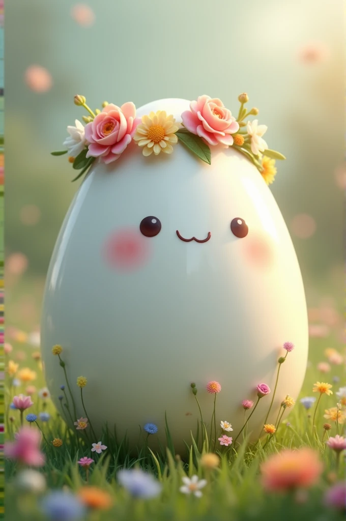 a egg like those on the Minecraft qsmp server, with a flower crown.
