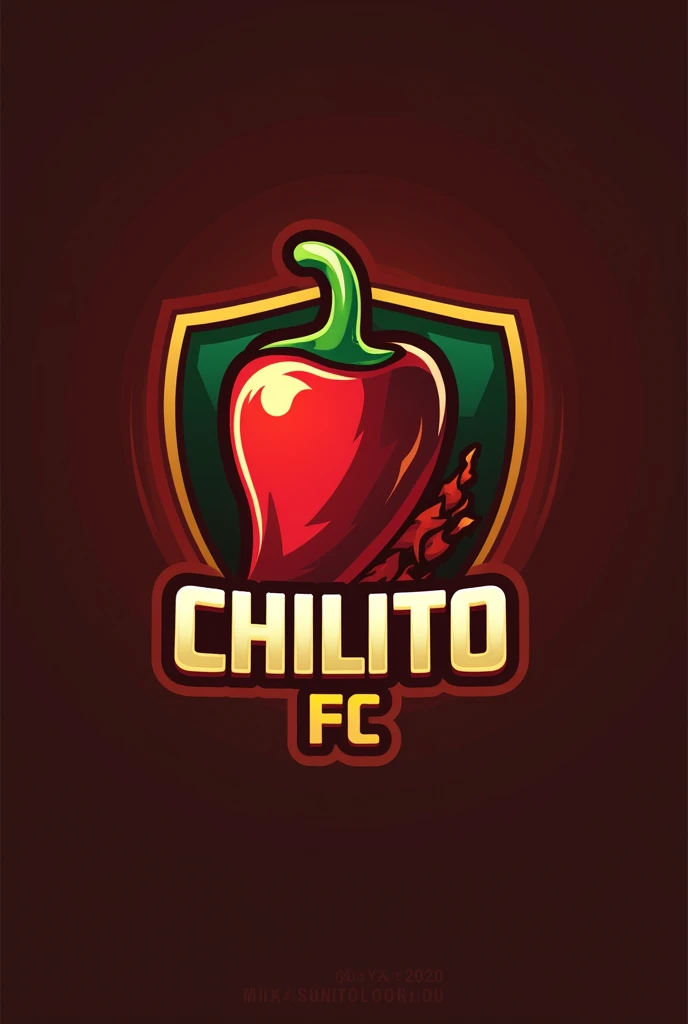 Create a soccer logo for a team called CHILITO FC, the name has no meaning, so that you don't associate it with anything, The idea is that it looks similar to the other one (with the theme)