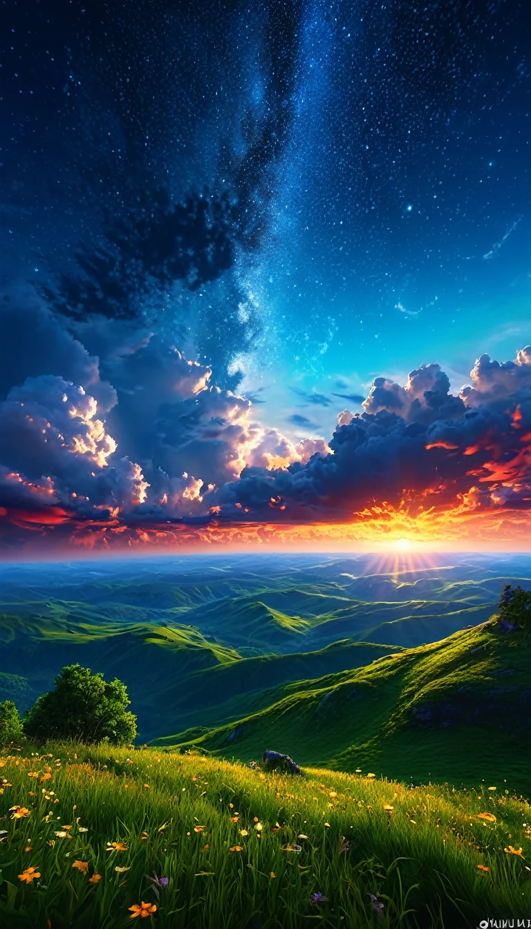 summer sky,photorealistic,highly realistic,extreme details,breathtakingly realistic,high contrast realism,high saturation realism,vibrant colors,dramatic lighting,captivating landscape,compelling storytelling,atmospheric scene,mesmerizing visuals,intricate details,strong emotions,celestial beauty,dreamlike world 32K UHD