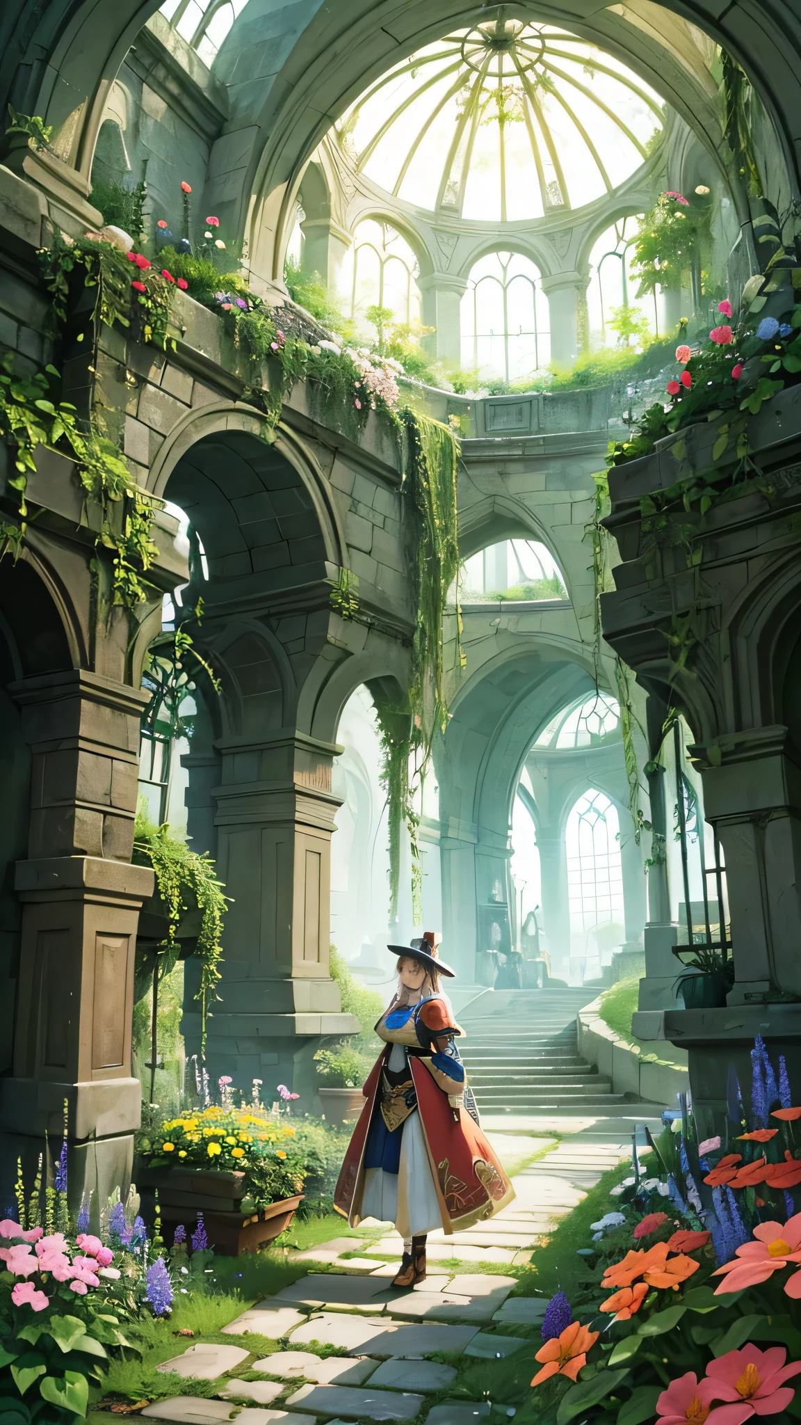 background, Fantasy, wonderful, Fantasy, garden, dome, Don't draw people
