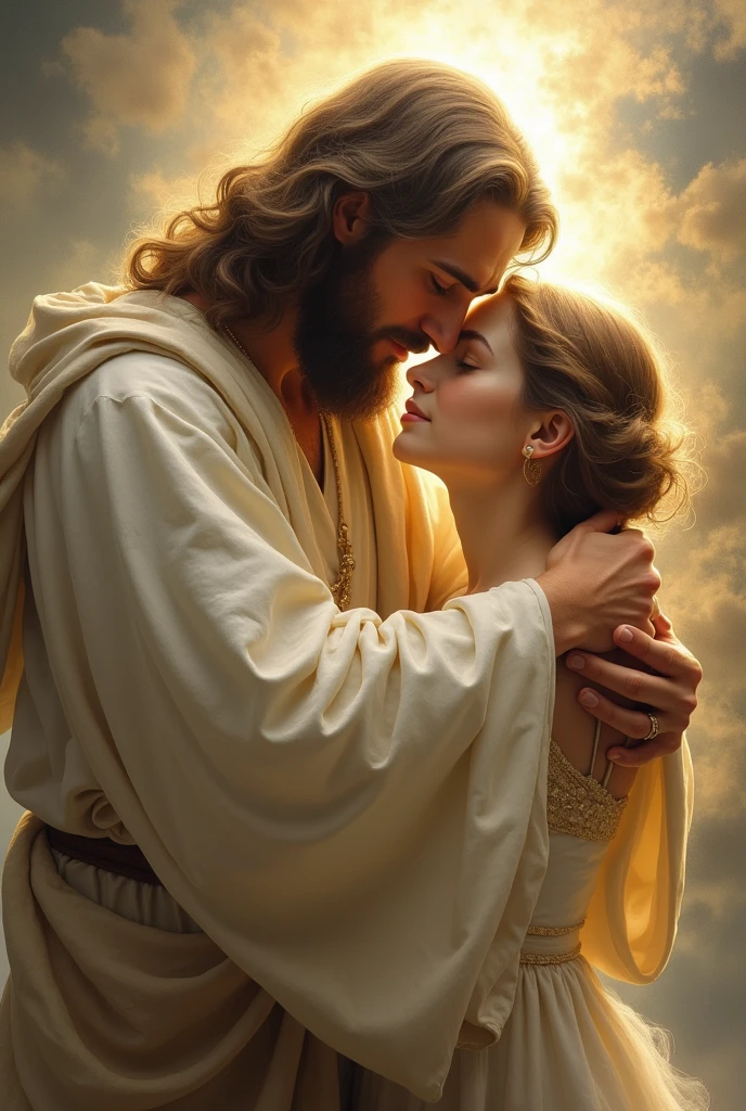 God embracing his daughter