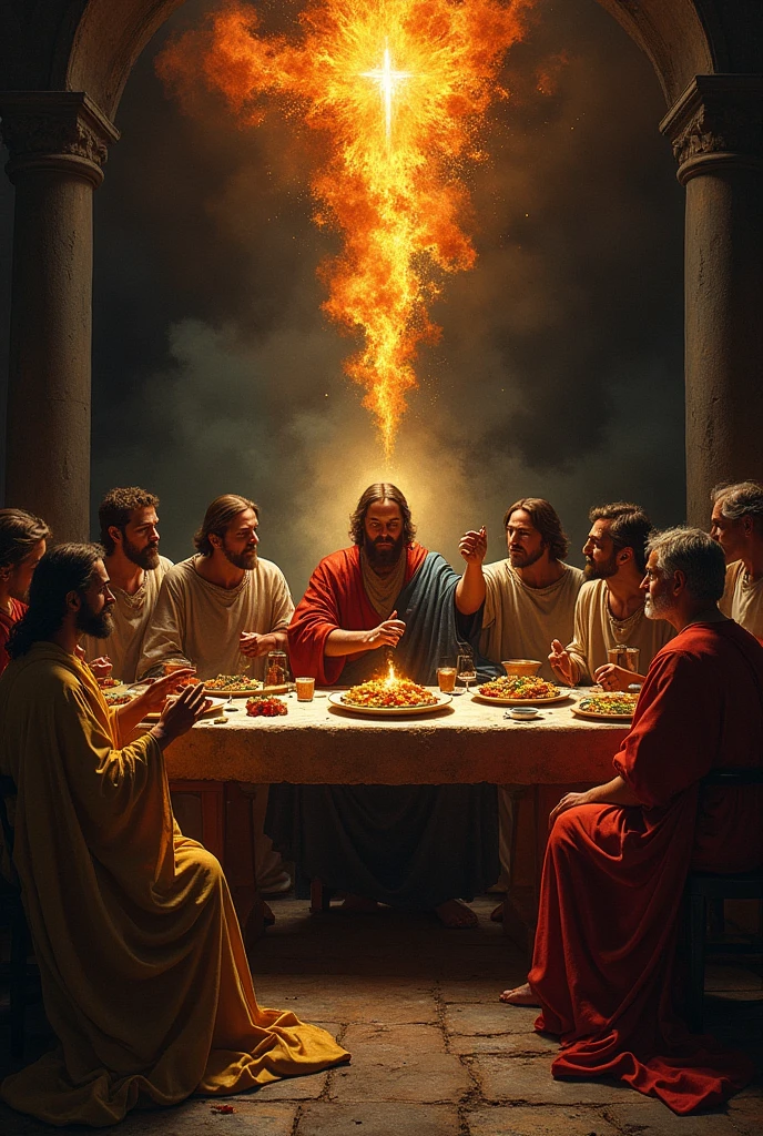 Holy Supper with the 7 deadly sins