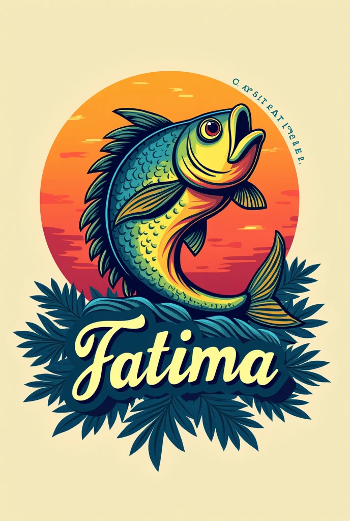 Logo of a FISH cevicheria called Cevicheria Fatima "that it is colorful and attractive