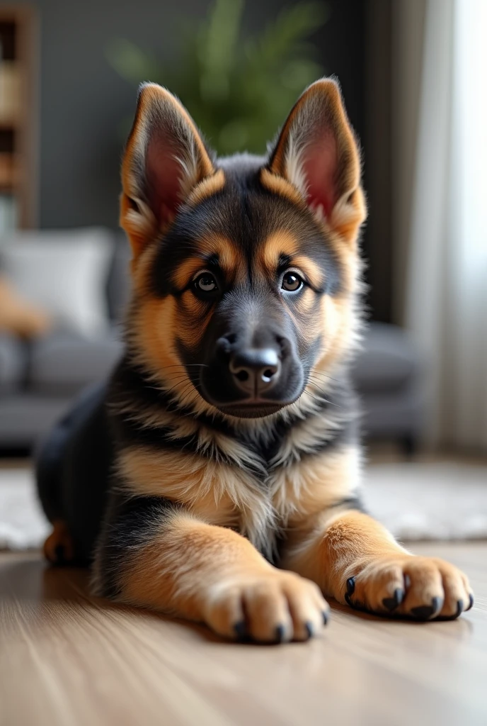 Create a stylish German Shepherd puppy that can be used in scratching