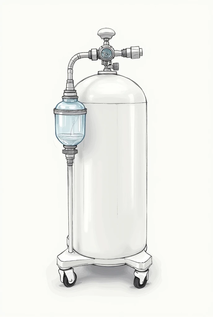 Sketch Oxygen Tank with humidifier

