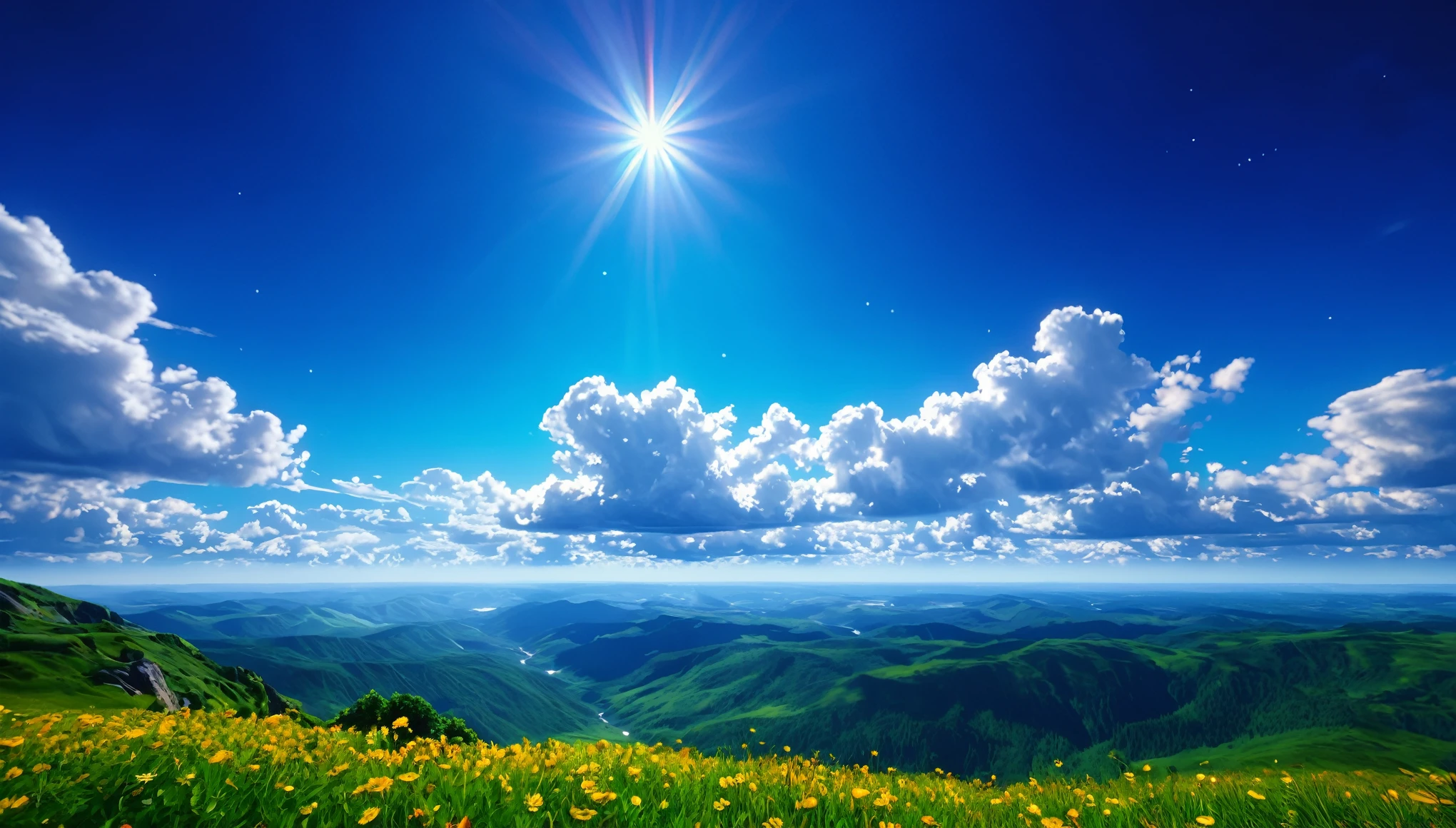 summer sky,photorealistic,highly realistic,extreme details,breathtakingly realistic,high contrast realism,high saturation realism,vibrant colors,dramatic lighting,captivating landscape,compelling storytelling,atmospheric scene,mesmerizing visuals,intricate details,strong emotions,celestial beauty,dreamlike world 32K UHD