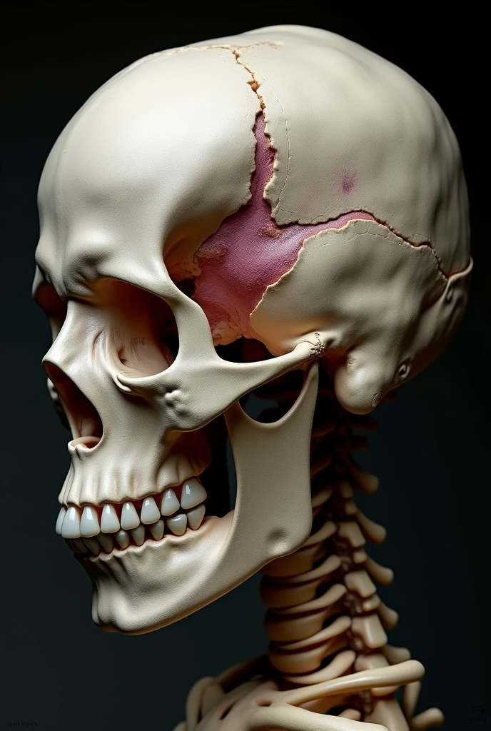  swollen occipital bone