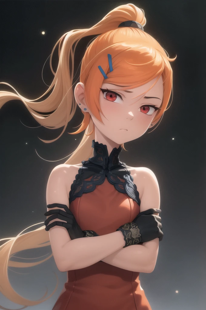 masutepiece, Best Quality,NSFW, 1 mature female,(Frontal shot of a girl:1.2),Looking at Viewer, Bridal Up Style Hairstyles,( White cheongsam:1.3), tiny chest,(small tits:1.2), Yellow eyes,  Behind Wallenstein,  Yellow hair, Long hair, Beautiful detailed eyes, detailed armpit,Detailed skin,embarrassed,narrow her eyes,is crying,red blush,Armpit,  (with arms up:1.2),Large Diamond Earrings ,pointed Nipple, (Expose nipple  :0.98),((Close-up on the face:1.58)), Late night public toilet background, (mistress, Authority)