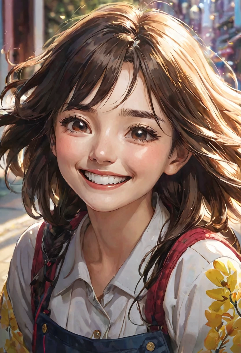 dog, calm expression, laugh, close one's eyes, Surrounded by gold coins, full of money, perfect face, perfect body, Stack the gold coins, fine particles of light