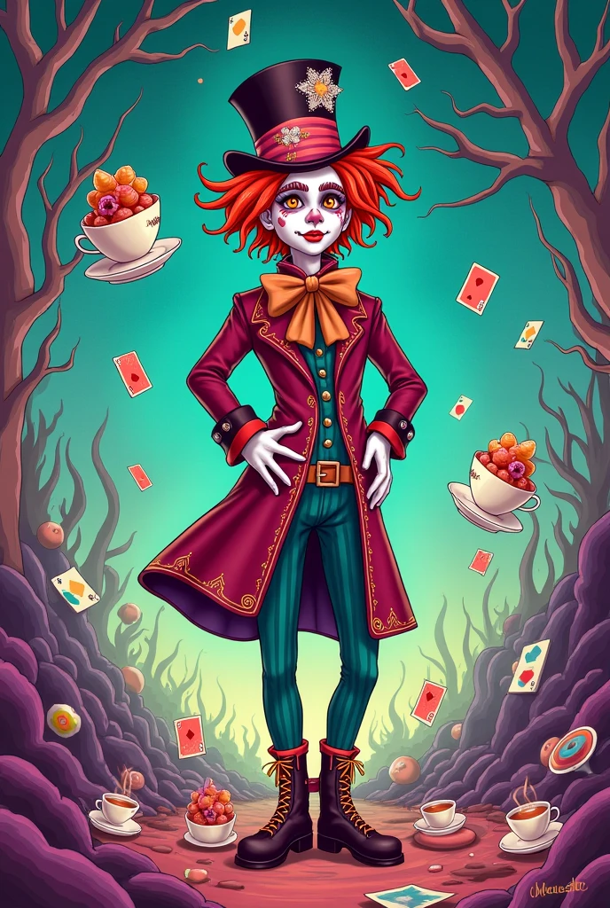 Make a simple drawing representing this song "Mad hatter" by Melanie Martinez