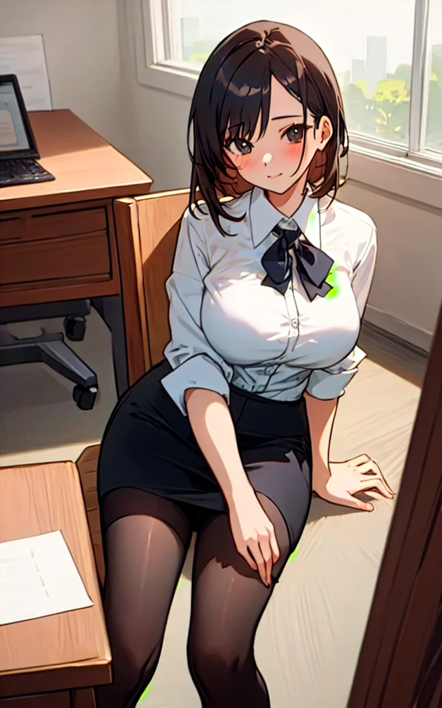 realistic, 1gril, per HD, 12k, slim body, rather big body, six pack body, big round breasts, Office uniform, black stockings , beautiful breasts, looking at the camera, style sexual, long black hair, facial details, detailed person, body details, hair details, breast details, vagina details, eye details, sweat details, water details, pose (Masturbating with 6 girls climax sexual) whole body, climax masturbating, perfect masturbating, stay in office, licking vagina, climaks face masturbating, squezing breast, Squirting Climax