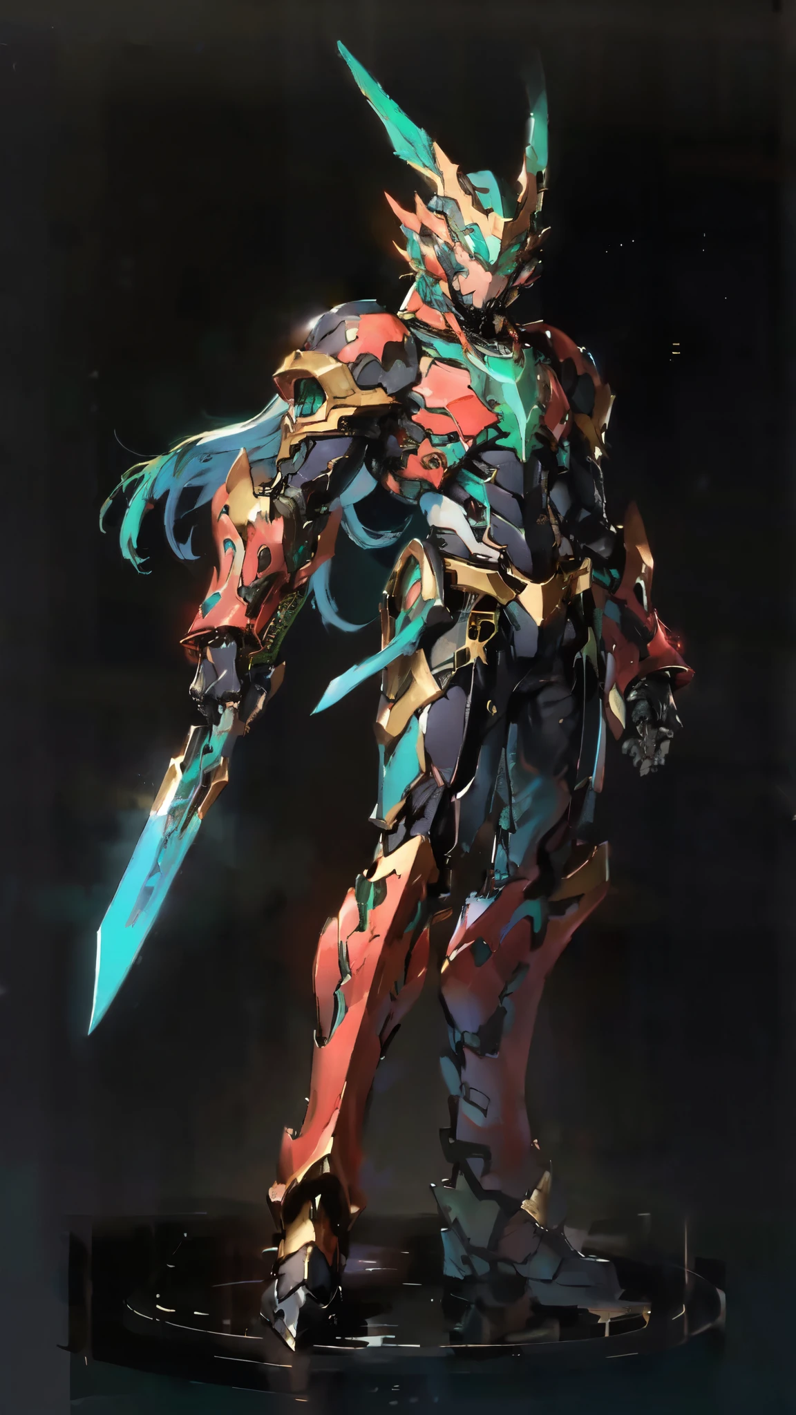 (masterpiece:1.5, best quality:1.5, extremely delicate:1.5, superhero pose:1.5), a man wearing a full-face helmet, a fantasy-style biotech armored combat suit, green eyes, (a composite layered chest armor), fully enclosed shoulder guards, matching arm and leg guards, belt of Neon circuit, (the color scheme is primarily black with green and red accents), the design balances heavy with agility, a high-tech bio-mecha armor, (Armor Concept Inspired by Paladin, stand on the top of a skyscraper in a futuristic sci-fi city), this character embodies a finely crafted fantasy-surreal style armored hero in anime style, exquisite and mature manga art style, (element, plasma, energy, the armor glows), ((male:1.5)), metallic, high definition, highres, ultra-detailed, ultra-fine painting, professional, perfect body proportions, golden ratio, anatomically correct, symmetrical face, extremely detailed eyes and face, high quality eyes, creativity, RAW photo, UHD, 32k, Natural light, cinematic lighting, masterpiece-anatomy-perfect
