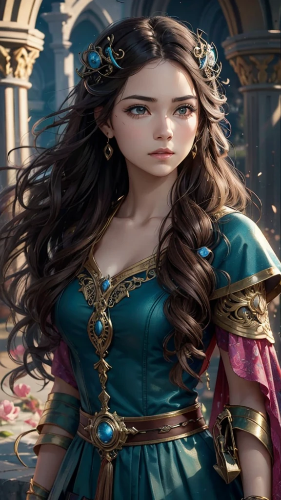 Woman with a calm and serene expression 