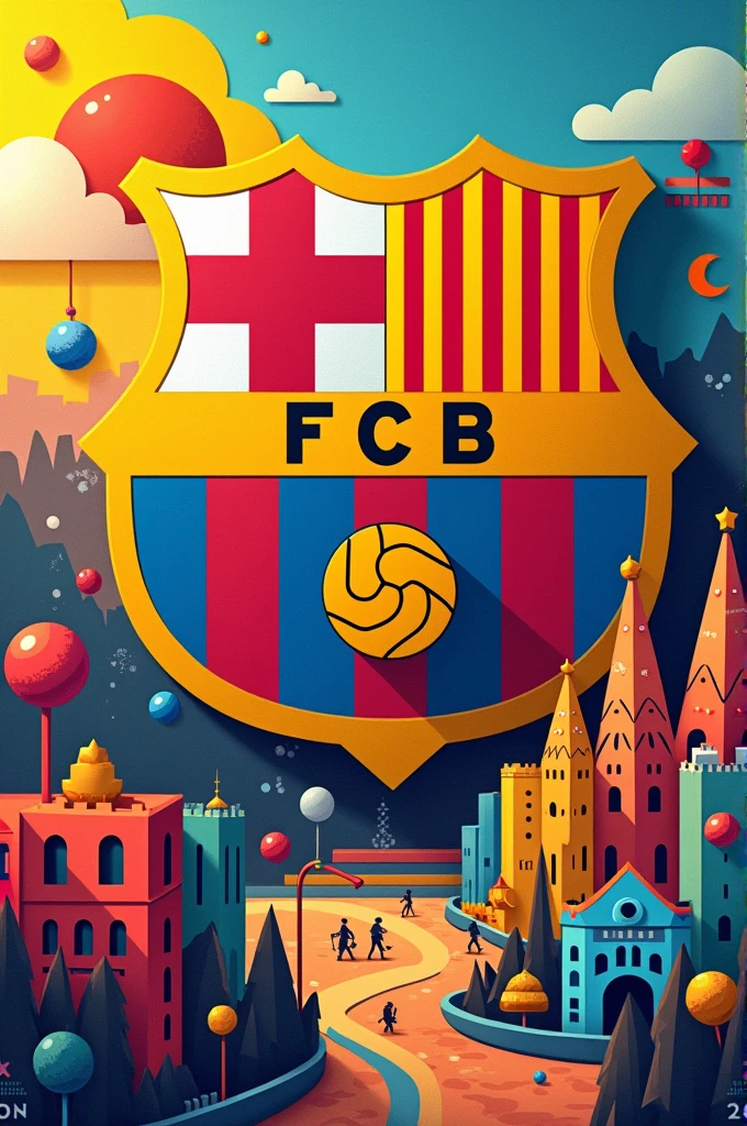 Barcelona creative flag