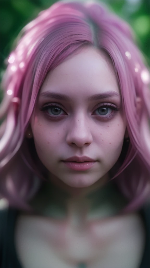 a beautiful alternative girl, extremely detailed pink hair, pale skin, delicate facial features, slightly athletic feminine body, sensual curves, detailed eyes, detailed lips, longeyelashes, elegant pose, natural lighting, warm color tones, intricate details, digital art, portrait, (best quality,4k,8k,highres,masterpiece:1.2),ultra-detailed,(realistic,photorealistic,photo-realistic:1.37)