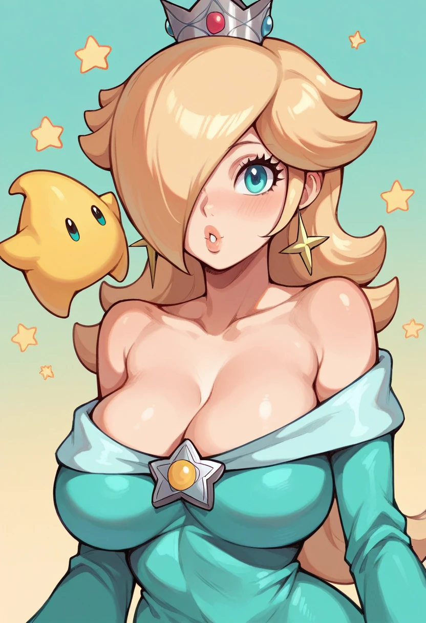 Princess Rosalina as a pornstar, super Mario Bros, Princess Rosalina, pornstar, busty pornstar 