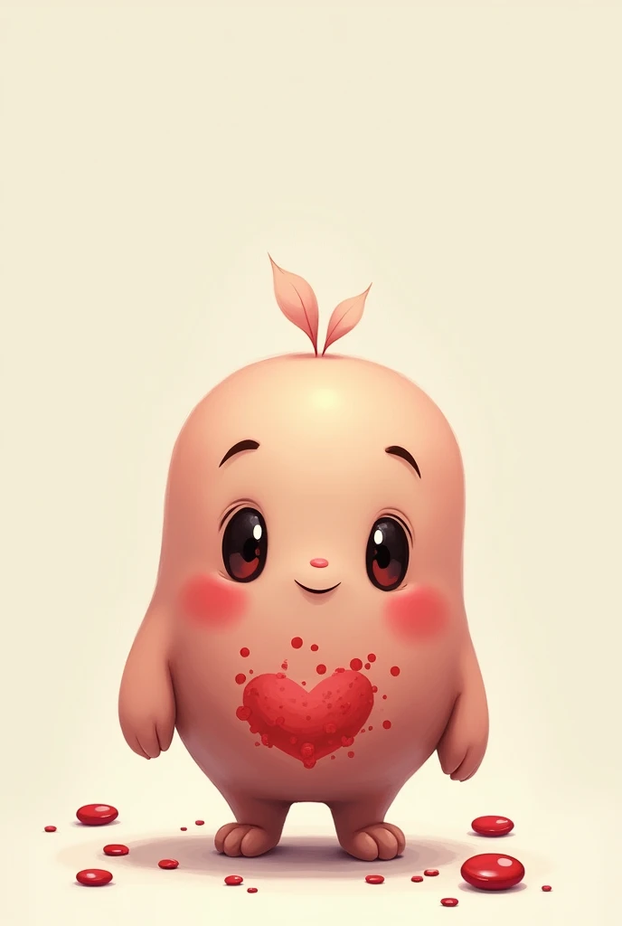 A very cute character that represents hemoglobinopathies. Your expression must be one of curiosity, questioning