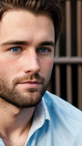 Color photo A 30-year-old Irishman focus on the face Color photo