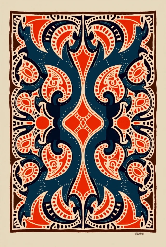 Lemakot block printed on a poster